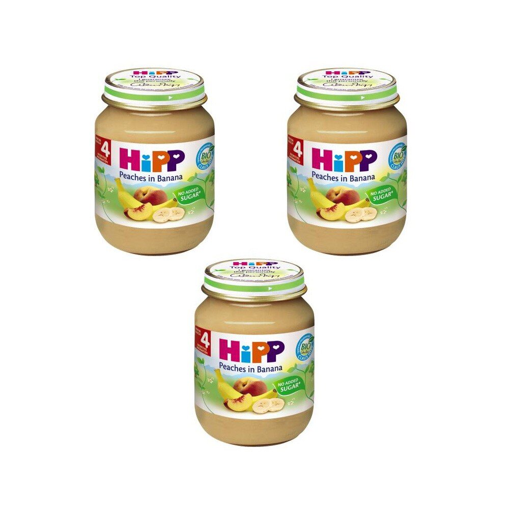 Dinh dưỡng đóng lọ Hipp Đào Chuối 4242 (125g)  Dinh dưỡng đóng lọ Hipp Đào Chuối 4242 (125g)