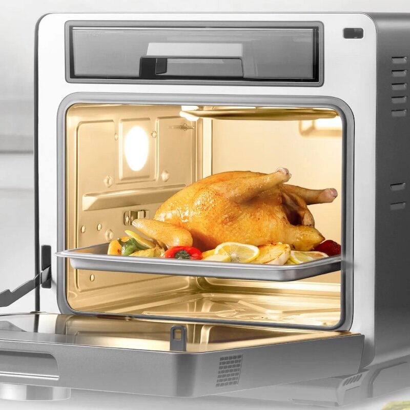 Nồi chiên hơi nước 16 lít Olivo SF16 Pro đi kèm với một vỉ tách dầu,