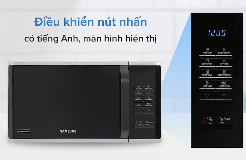 Lò vi sóng Samsung MS23K3513AS/SV - 23 lít 2 Lò vi sóng Samsung MS23K3513AS/SV sở hữu thiết kế hiện đại, sang trọng