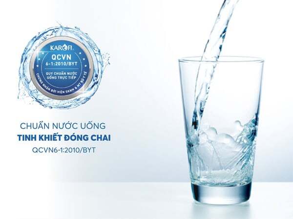 Nước từ máy lọc Karofi KAD-D50 đạt tiêu chuẩn Bộ Y Tế Nước từ máy lọc Karofi KAD-D50 đạt tiêu chuẩn Bộ Y Tế