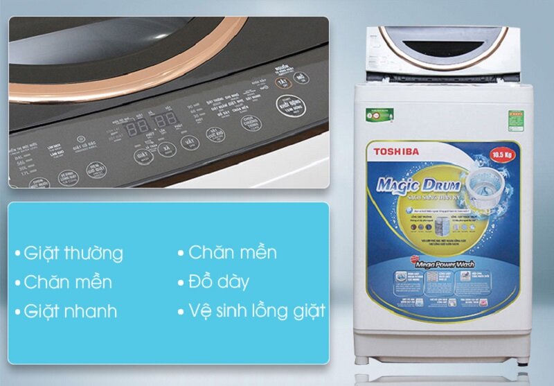 Máy giặt Toshiba 10.5 kg ME1150GV(WK) Máy giặt Toshiba 10.5 kg ME1150GV(WK)