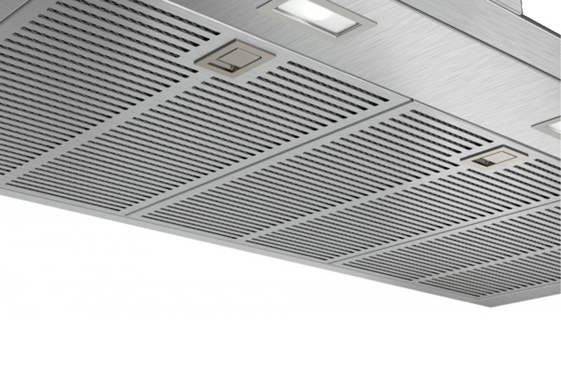 Máy hút mùi áp tường Bosch DWB98JQ50B có 3 bóng đèn led chiếu sáng (Ảnh: Bosch).