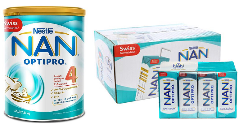 Sữa Nan 4 có mấy loại?
