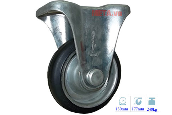Bánh xe đẩy cao su cố định Ethos 662PRZ130K02 (240kg)