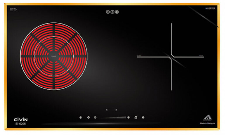 Mặt kính sử dụng dòng kính cao cấp Schott Ceran với sức chịu lực và chịu sốc nhiệt cao