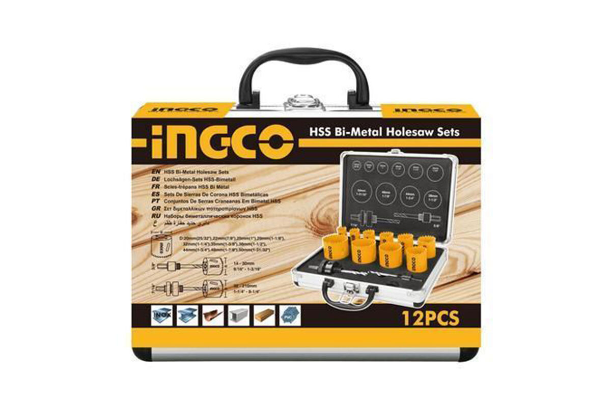 Bộ 12 mũi khoét kim loại INGCO AKH0121