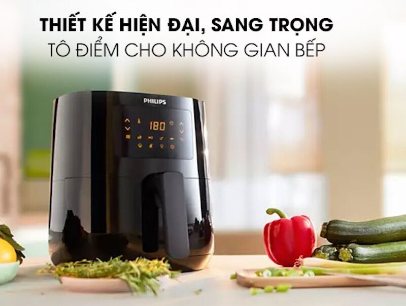 Nồi chiên không dầu Philips HD9252/90 sở hữu thiết kế nhỏ gọn