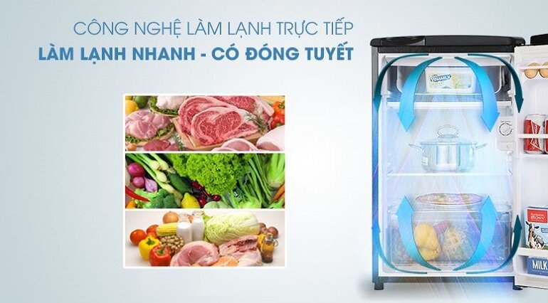 Tủ lạnh Aqua AQR-D99FA (BS) 90 lít