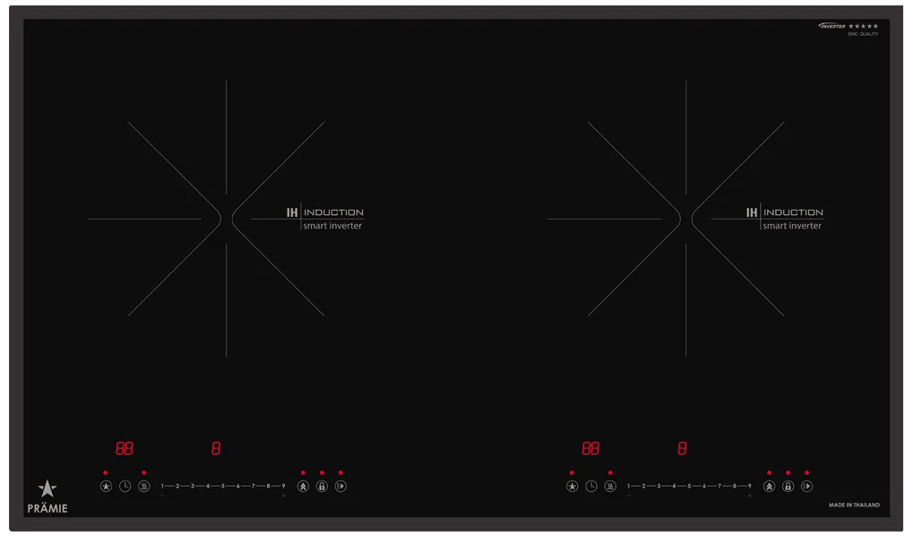 Bếp điện từ đôi Pramie PRTH-N2 - Thái Lan 2 vùng nấu tiện dụng
