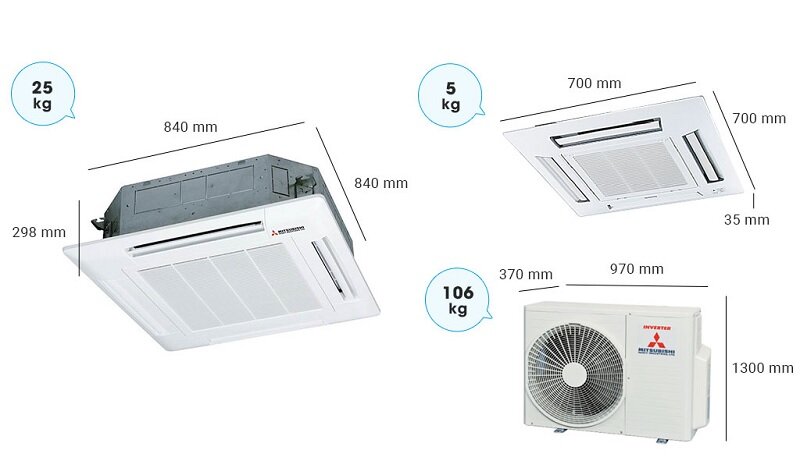 Điều hòa Mitsubishi Heavy 48000 BTU 2 chiều Inverter FDT140VG/FDC140VN