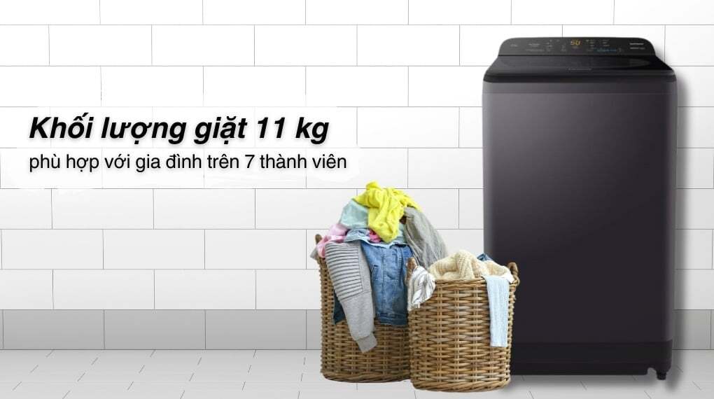 Máy giặt Panasonic NA-F110A9BRV có khối lượng giặt lên tới 11kg Máy giặt Panasonic NA-F110A9BRV có khối lượng giặt lên tới 11kg