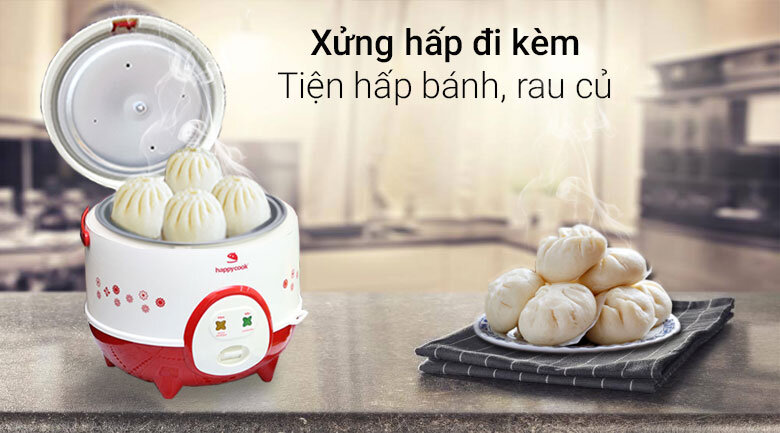 Nồi cơm điện Happycook 1.2 lít HC-120 Đỏ
