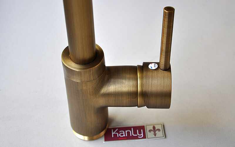 Vòi xả bồn đặt sàn nóng lạnh bằng đồng Kanly GCAH6