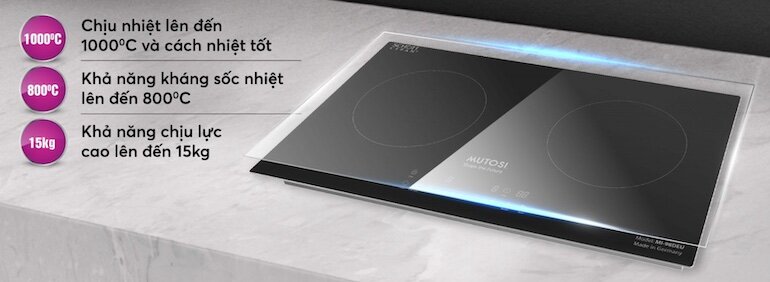Bếp từ âm 2 vùng nấu Mutosi MI-98DEU
