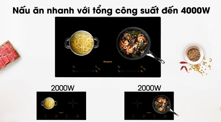 Bếp từ âm 2 vùng nấu Kangaroo KG856i Bếp từ âm 2 vùng nấu Kangaroo KG856i