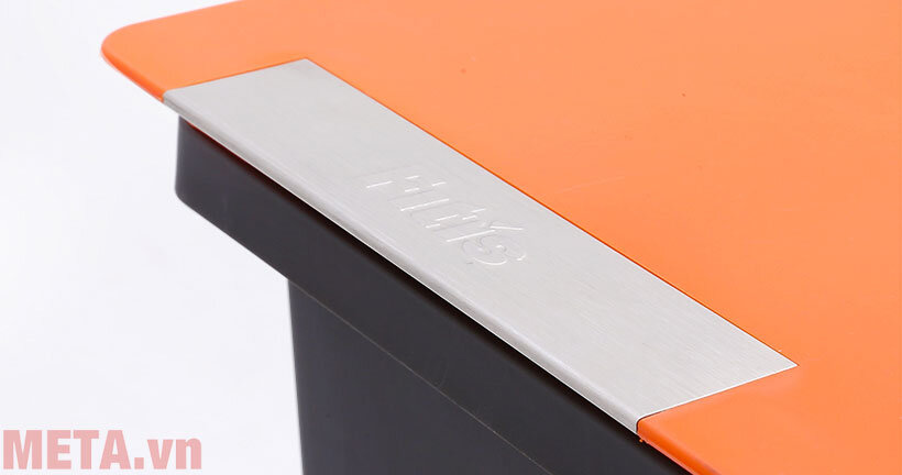 Thùng rác nhựa đạp dòng Compact Fitis PPS1-905 - 10L (Đen cam)