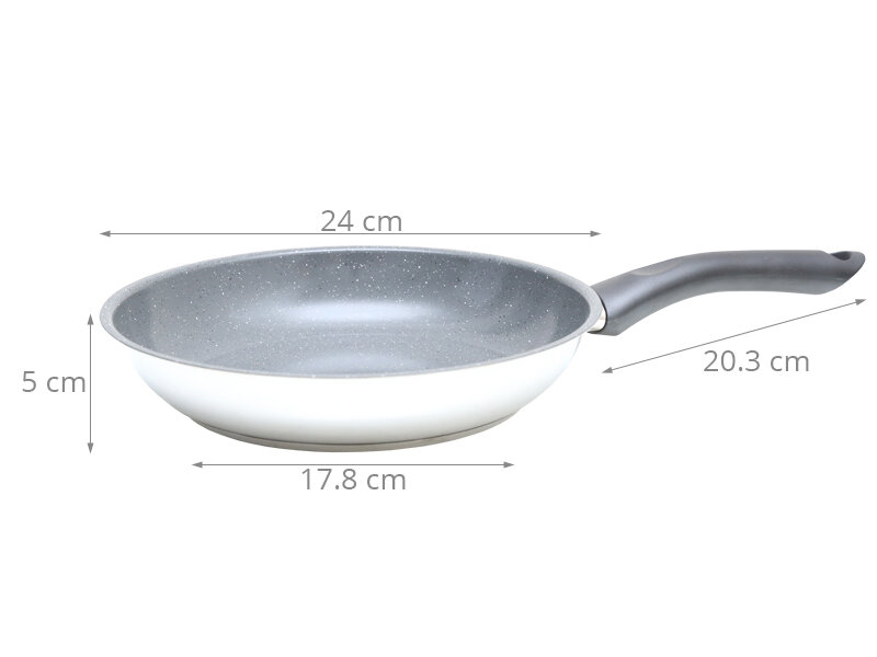 Chảo inox 3 đáy chống dính ceramic 24 cm Kitchinox_KC-24CR Chảo inox 3 đáy chống dính ceramic 24 cm Kitchinox_KC-24CR