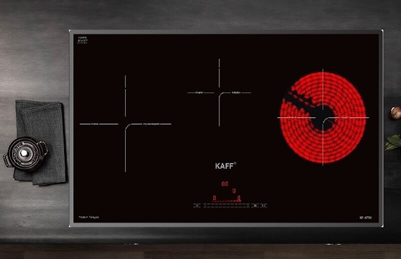 Bếp từ hồng ngoại âm 3 vùng nấu Kaff KF-IC79H sở hữu tổng công suất lên đến 5700W