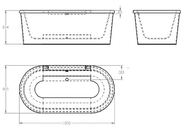 Bản vẽ kỹ thuật yếm bồn tắm Grohe 39322000