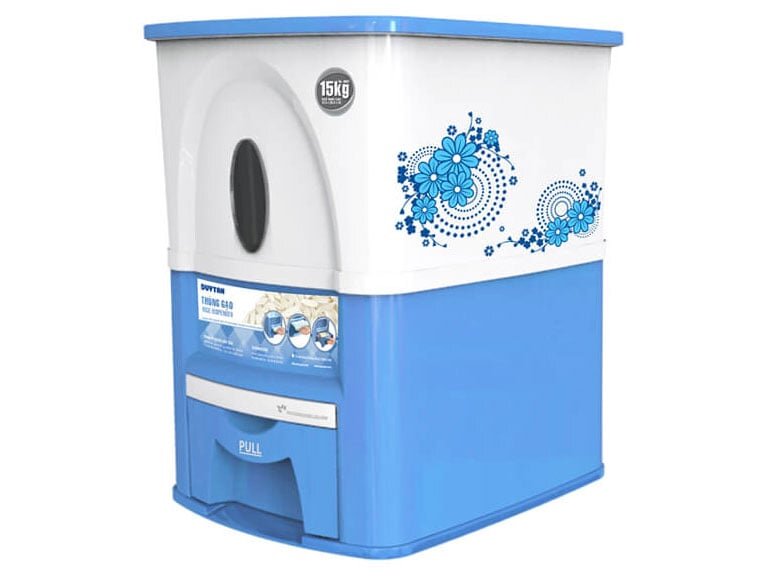 Thùng gạo Duy Tân màu xanh dương Thùng gạo Duy Tân