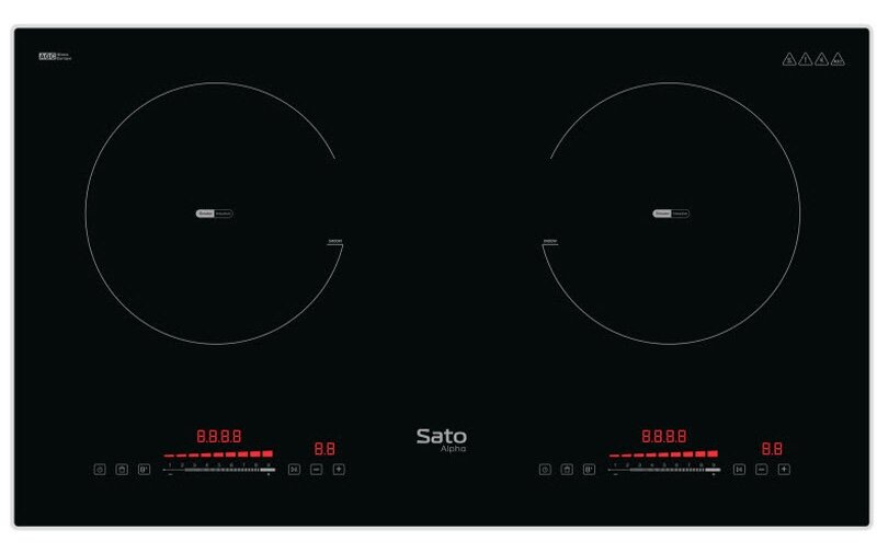 Bếp từ Sato Alpha SIH289 N1 (A) thiết kế đẹp, chắc chắn (Ảnh: Sato).