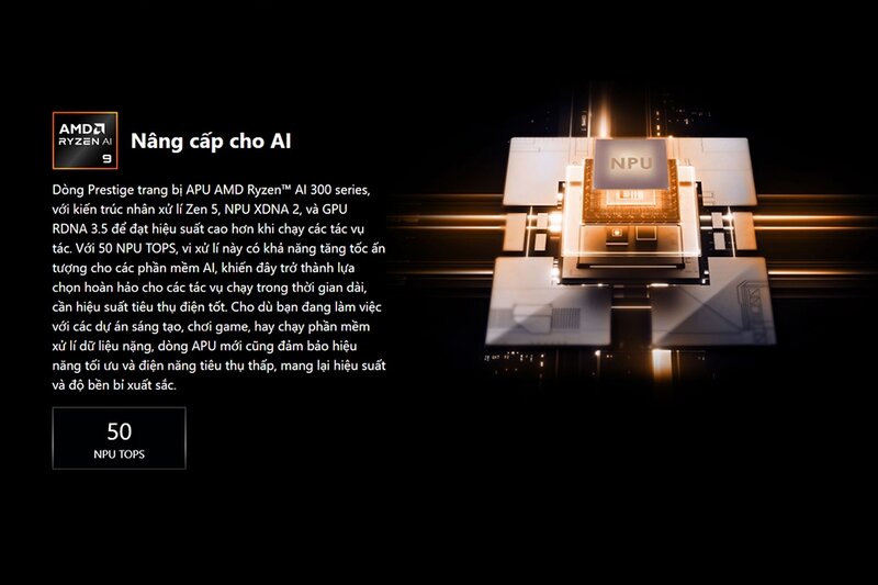 Hiệu năng mạnh mẽ với chip AMD Ryzen AI