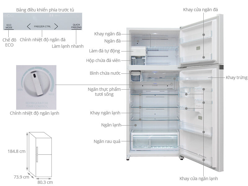 Tủ lạnh Toshiba 600 lít GR-WG66VDAZ Tủ lạnh Toshiba 600 lít GR-WG66VDAZ