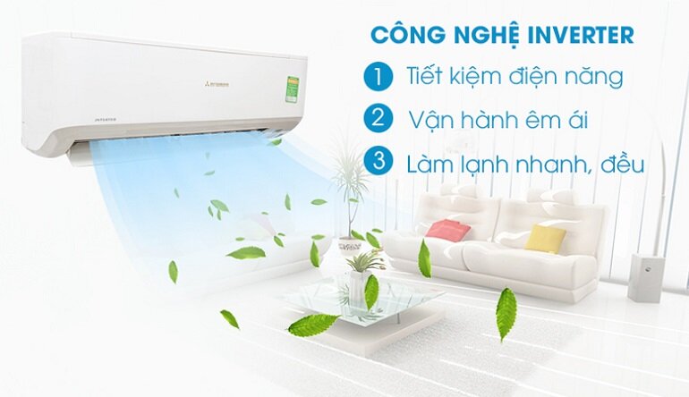 Điều hòa Mitsubishi Inverter 12000 BTU 2 chiều SRK35ZSS-W5/SRC35ZSS-W5 gas R-32