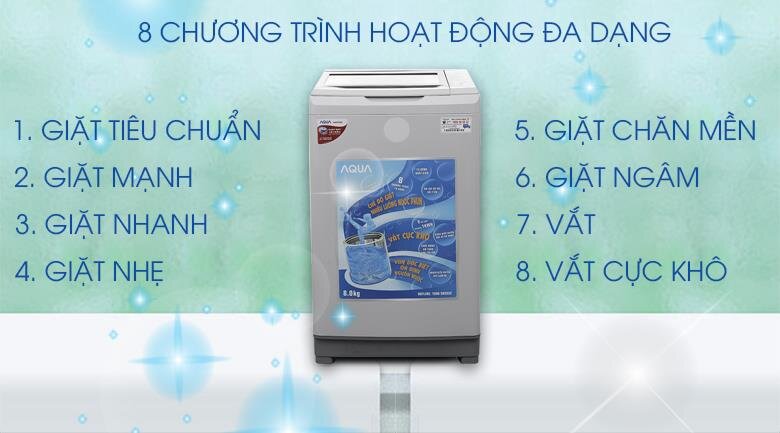 Máy giặt AQUA 8KG AQW-S80AT lồng đứng