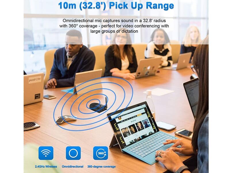 Microphone thu âm hội nghị không dây Boya BY-BMW700