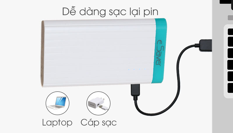 Pin sạc dự phòng 7.500 mAh eSaver YD13 Pin sạc dự phòng 7.500 mAh eSaver YD13
