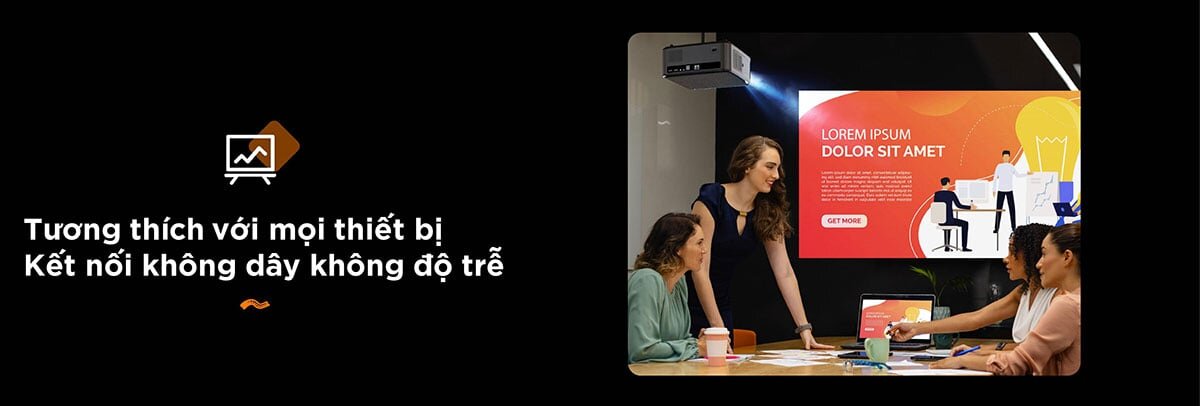 Máy chiếu thông minh kết nối không dây không độ trễ Máy chiếu thông minh