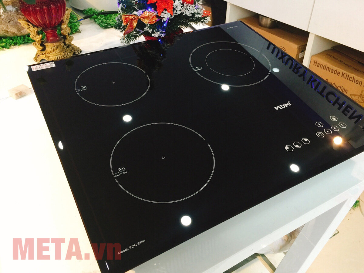 Bếp 2 vùng nấu từ kết hợp 1 hồng ngoại ba bếp nấu PEDINI PDN 3366