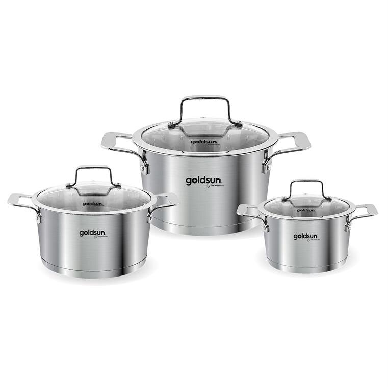 Bộ nồi inox Goldsun 5 đáy 3 chiếc GD26-3506SG