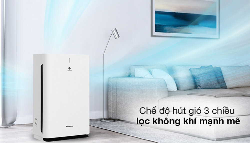 Chế độ hút gió 3 chiều của máy lọc không khí Panasonic F-PXT50A