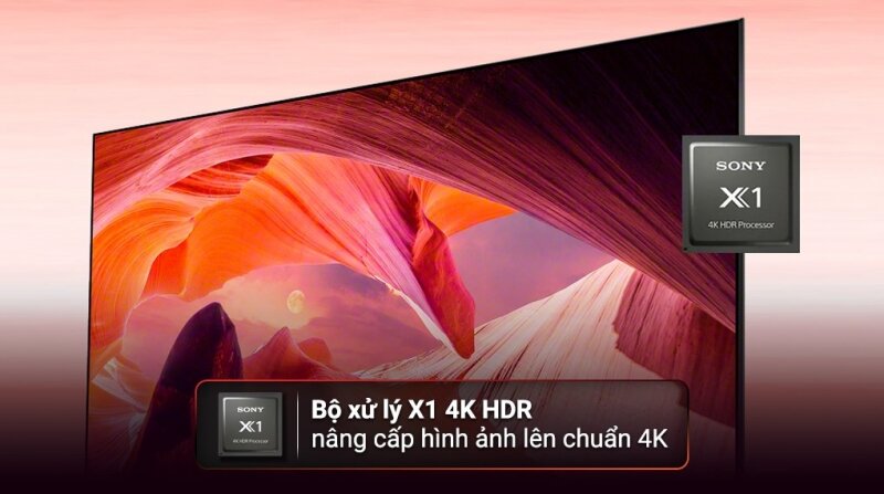  Độ phân giải 4K kết hợp công nghệ xử lý hình ảnh X1 4K HDR (Ảnh: Điện Máy Xanh).