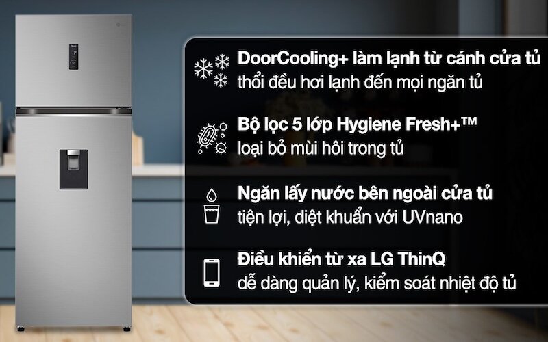 Tủ lạnh LG Inverter 459 lít LTD46SVMA trang bị công nghệ hiện đại