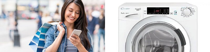 Máy giặt Candy Inverter 8 kg GVS 148THC3/1-04 điều khiển thông minh