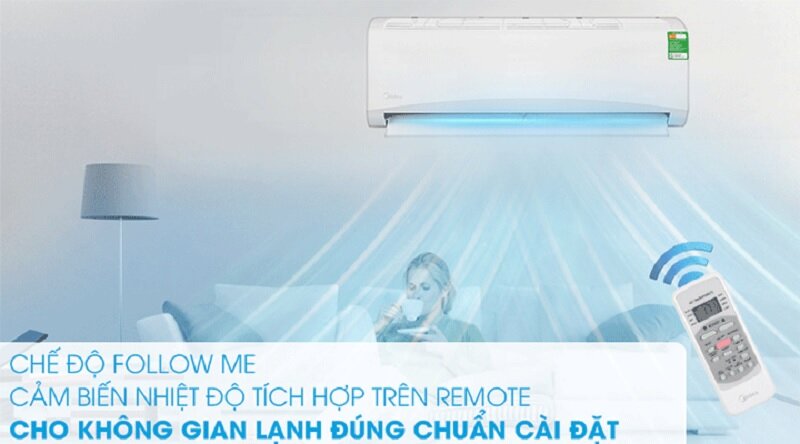Điều hòa Midea 18000 BTU 1 chiều MSAFG-18CRN8 chế độ follow me