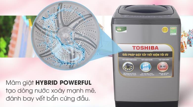 Máy giặt 9 Kg Toshiba AW-H1000GV/SB lồng đứng