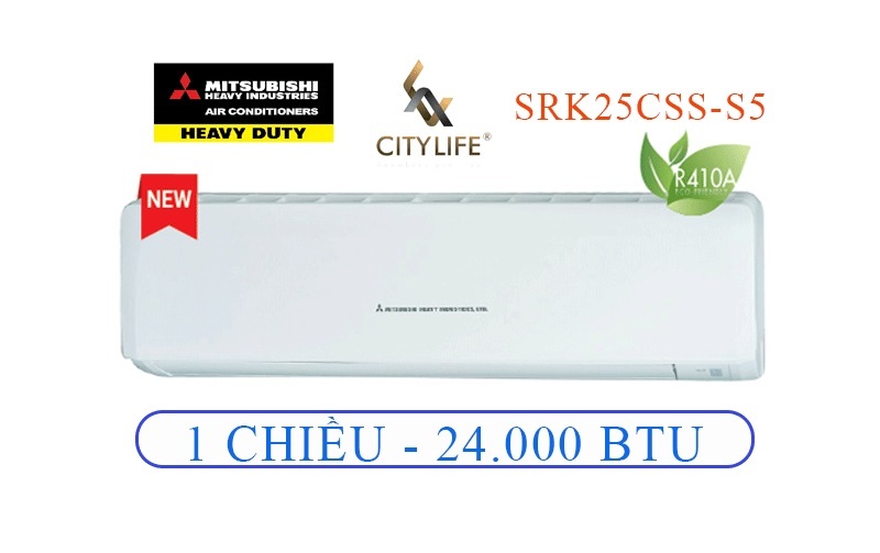 Điều hòa Mitsubishi Heavy 24000 BTU 1 chiều SRK/SRC25CSS-S5 (SRK/SRC 25CSS-S5) gas R-410A 2 Điều hòa Mitsubishi Heavy 24000 BTU 1 chiều SRK/SRC25CSS-S5 thiết kế