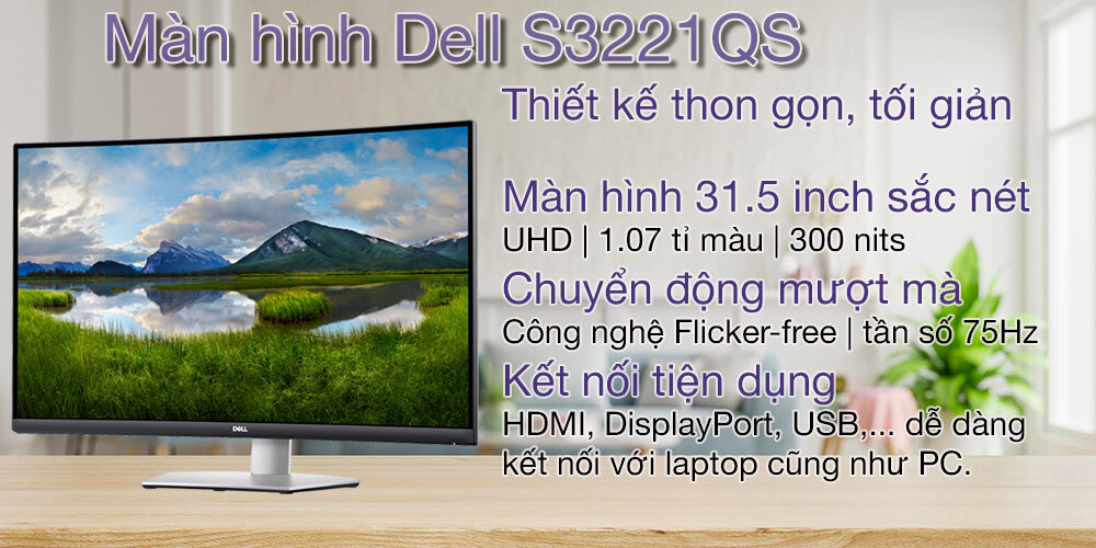 Màn hình Dell S3221QS  1