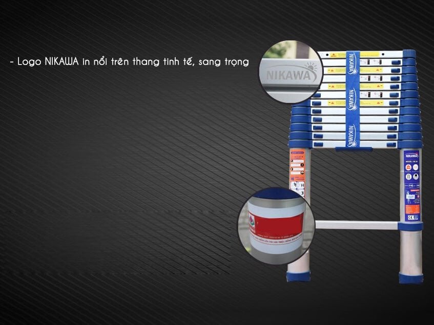 Logo Nikawa in nổi  Thang nhôm