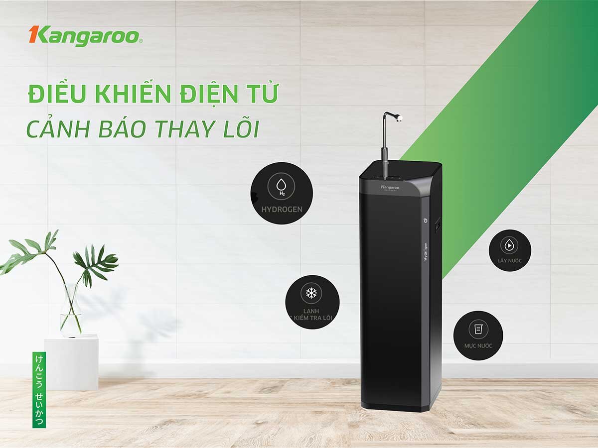 Máy lọc nước RO Kangaroo KG100EW có cảnh báo thay lõi lọc