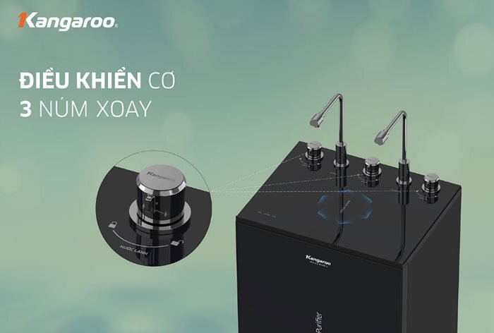 Máy lọc nước nóng lạnh RO Kangaroo KG10A2I tích hợp 2 vòi lấy nước cùng 3 chế độ nước