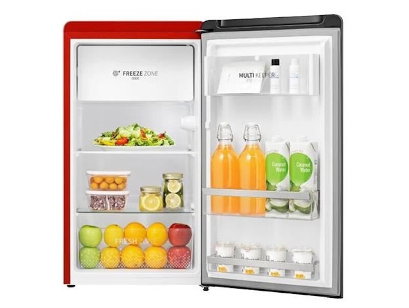 Tủ lạnh mini Hisense HR08DR được thiết kế với các ngăn chứa tiện lợi