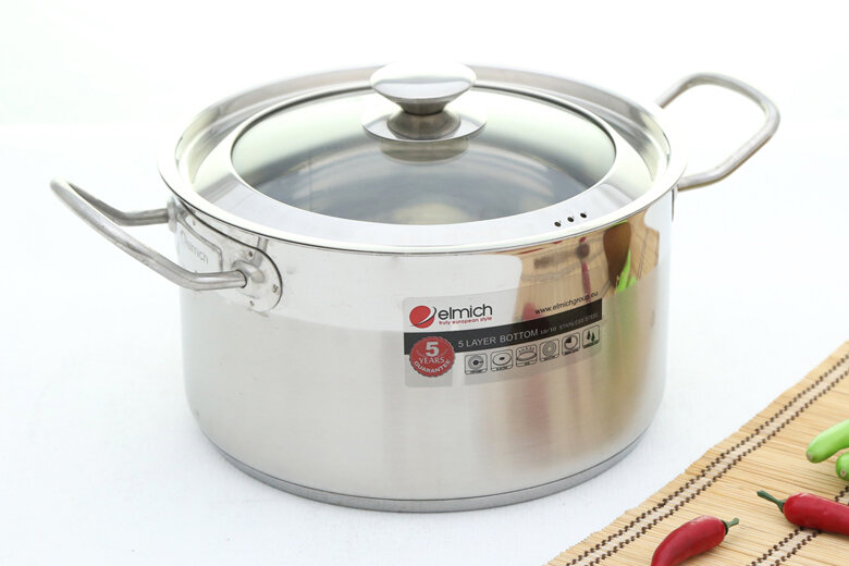 Nồi inox 5 đáy 24 cm Elmich Luxor Nồi inox 5 đáy 24 cm Elmich Luxor