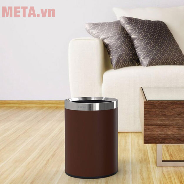 Thùng rác 2 lớp Dual kiểu Âu Fitis ROM1-904 (Nâu)