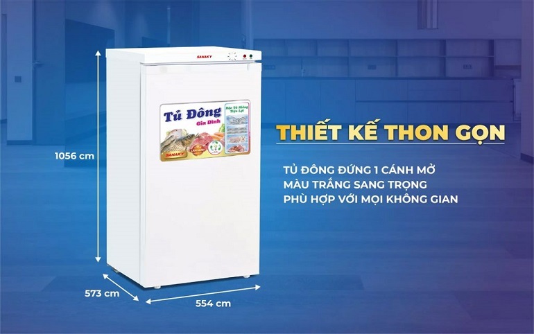 Tủ đông Sanaky 4 ngăn 118 lít VH-160VD Tủ đông Sanaky 4 ngăn 118 lít VH-160VD