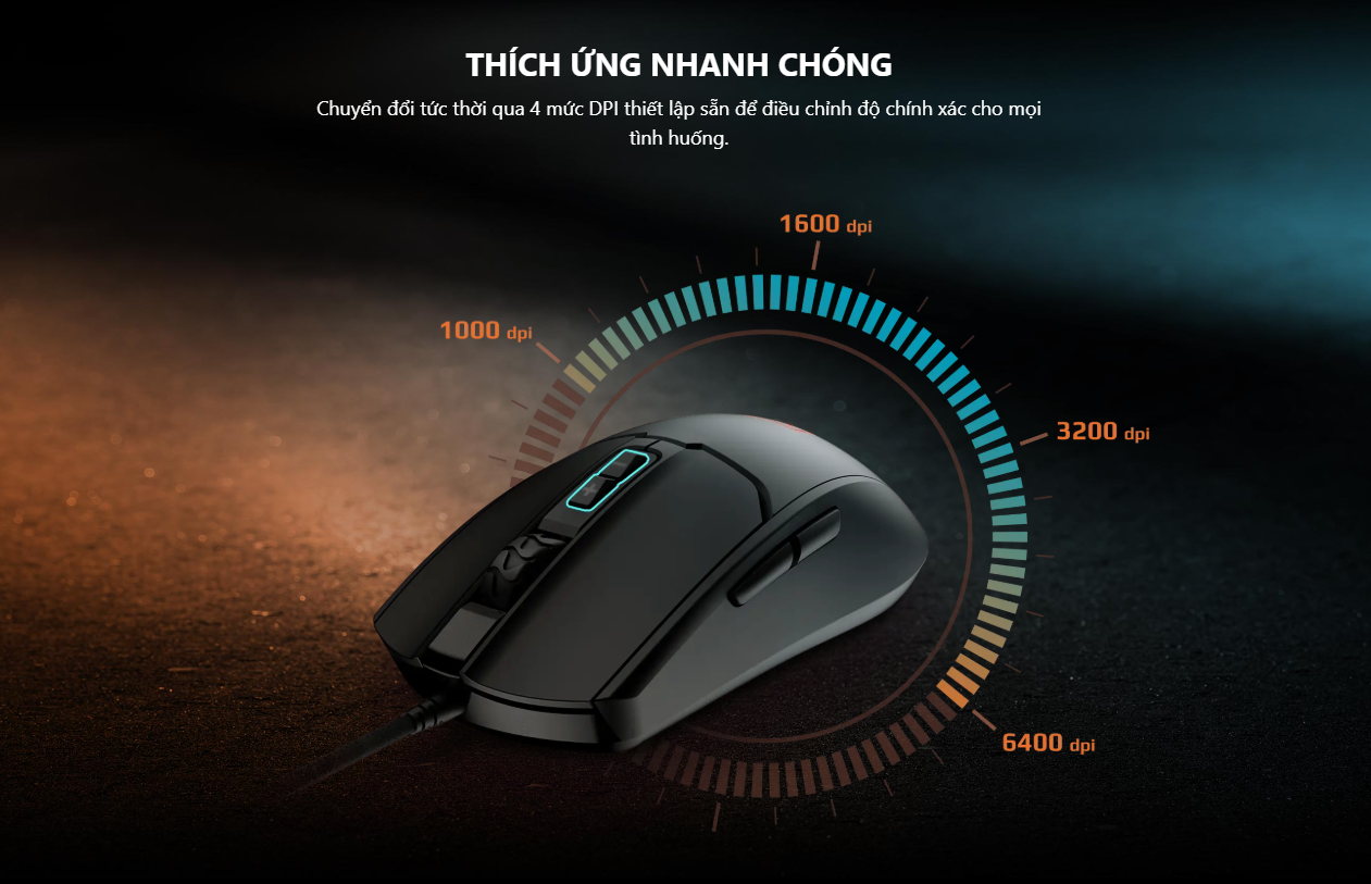 Chuột Gaming có dây MSI FORGE GM100 3